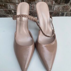 Tan Women's Heeled Mules